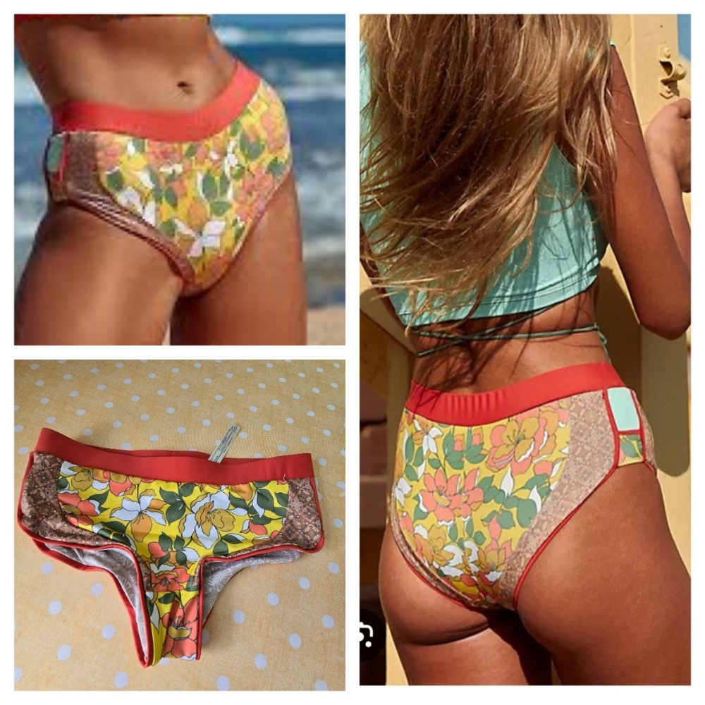 Free People Beach Fez Surf Bootie Swim Shorts Small
